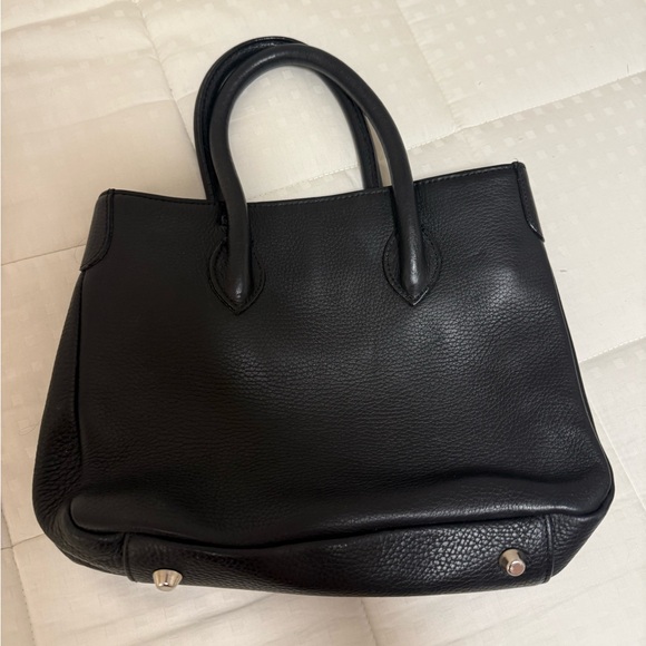 Small Black Leather Tote